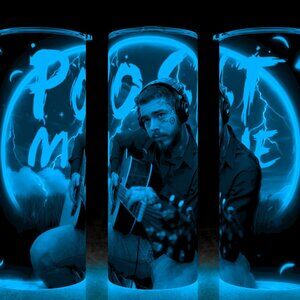 Glow in the Dark Post Malone Sunflower Fall Cup Mug Tumbler 20oz